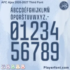 Ajax 26-27 third font kit display by Playerfont